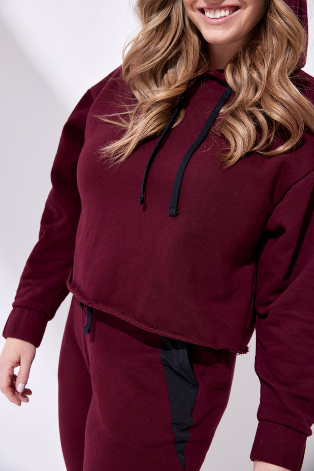 tiktokin.mama AW22 Burgundy Hoodie - SewSewYou