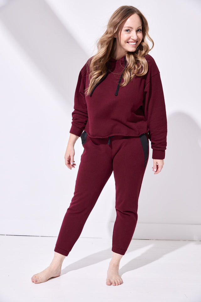 tiktokin.mama AW22 Burgundy Jogger Pants - SewSewYou