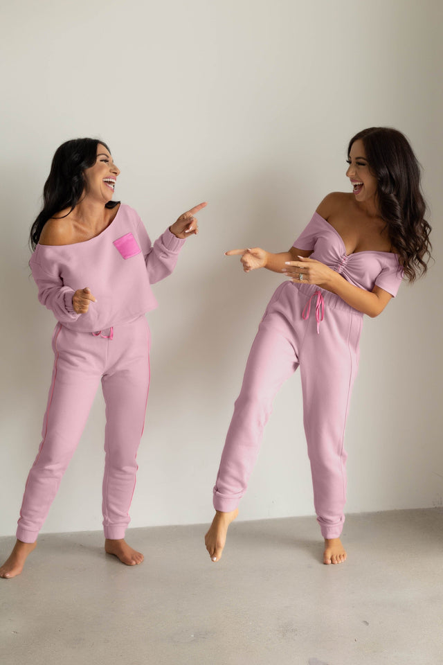 tWinning w/ Dawn & Cher AW22 Pink Jogger Pants - SewSewYou