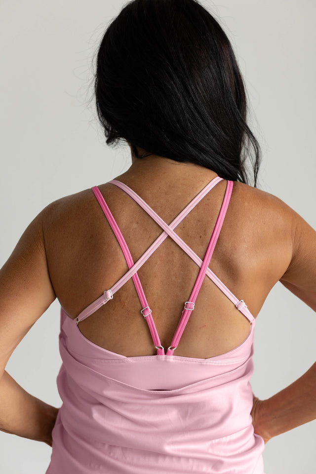 tWinning w/ Dawn & Cher AW22 Pink Sports Bra Tank - SewSewYou