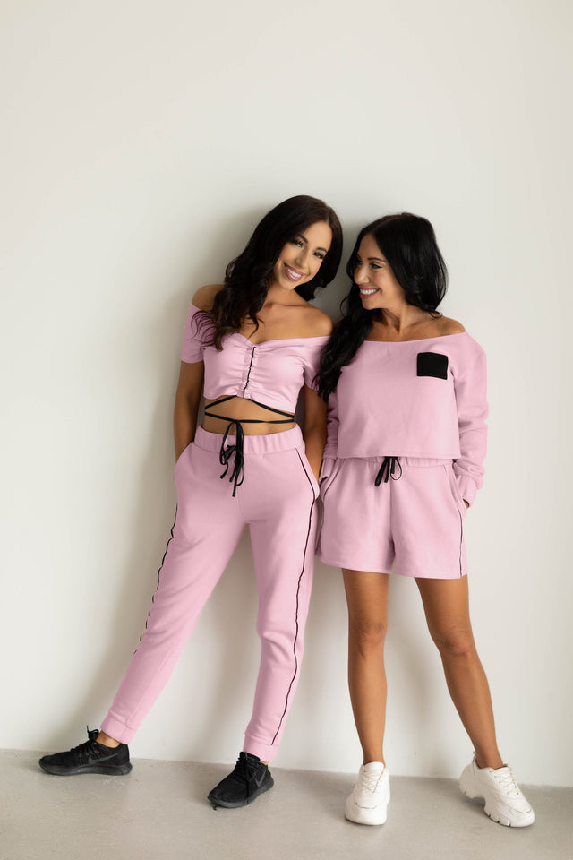 tWinning w/ Dawn & Cher AW22 Pink+Black Sweat Top - SewSewYou