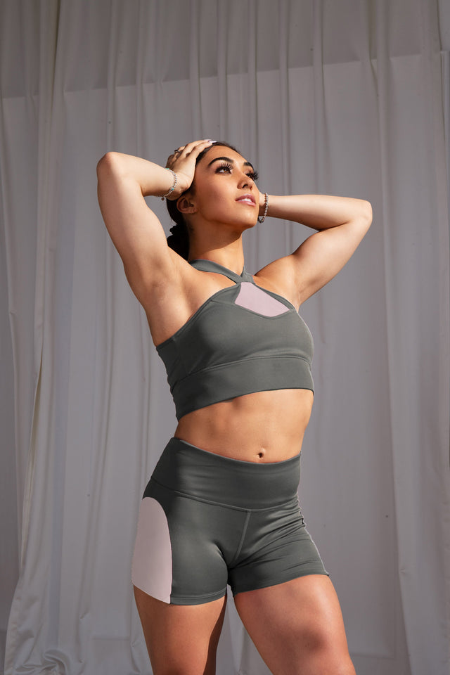 Unstoppable Me SS22 Grey Sports Bra - SewSewYou