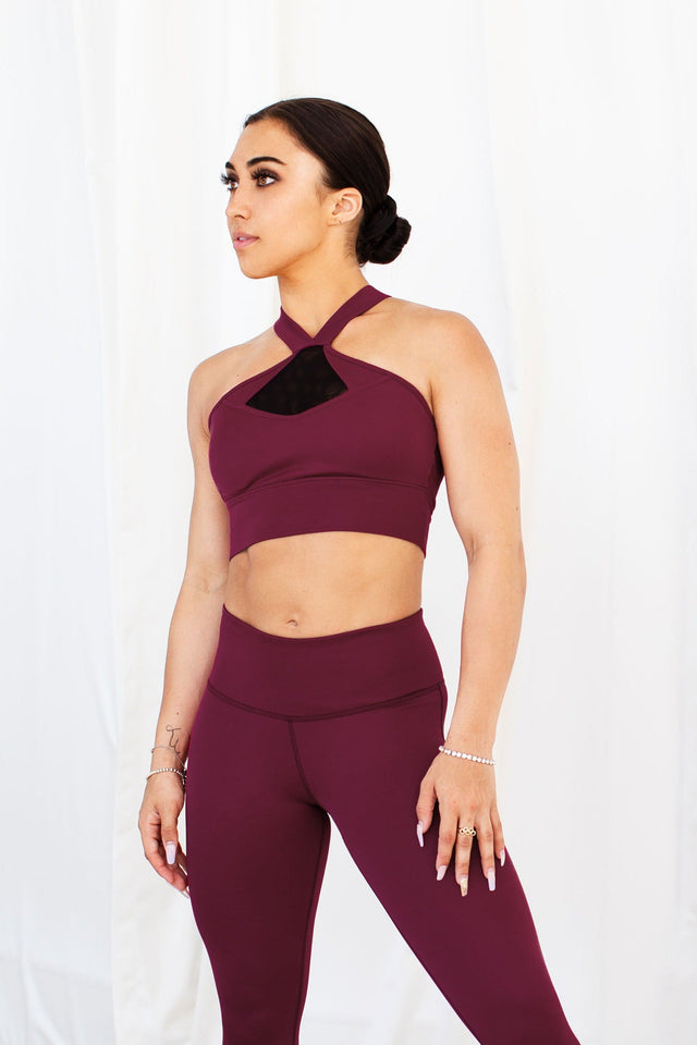 Unstoppable Me SS22 Maroon Leggings - SewSewYou