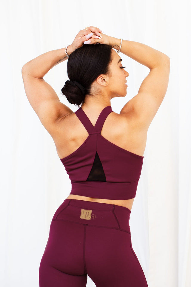 Unstoppable Me SS22 Maroon Sports Bra - SewSewYou